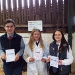 Overall Juniors – L – R Dan Weaver, Alicia Smith, Sarah Beswick