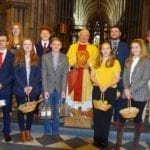 Representatives of Staffordshire YFC with their basket offerings